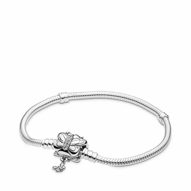 Pandora Decorative Butterfly Braclet - Sterling Silver/Cubic Zirconia - Canada | HA1931OW